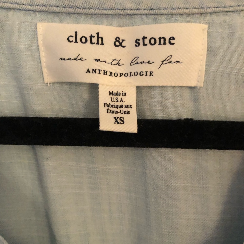 Anthropologie Cloth & Stone Smocked Chambray Shirtdress - Picture 4 of 6